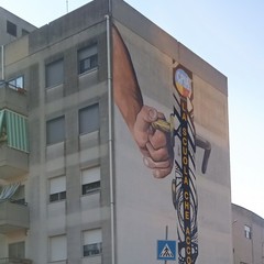 Il murale di via Salvo D'Acquisto