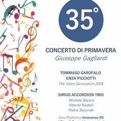 Torna a Spinazzola la 35esima edizione del concerto di primavera "Giuseppe Gagliardi"