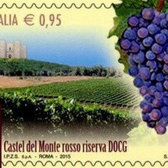 Vino  "Castel del Monte rosso riserva " su francobolli speciali