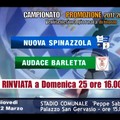 Freddo e neve: rinviata Nuova Spinazzola - Audace Barletta
