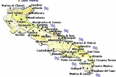 cartina della Puglia