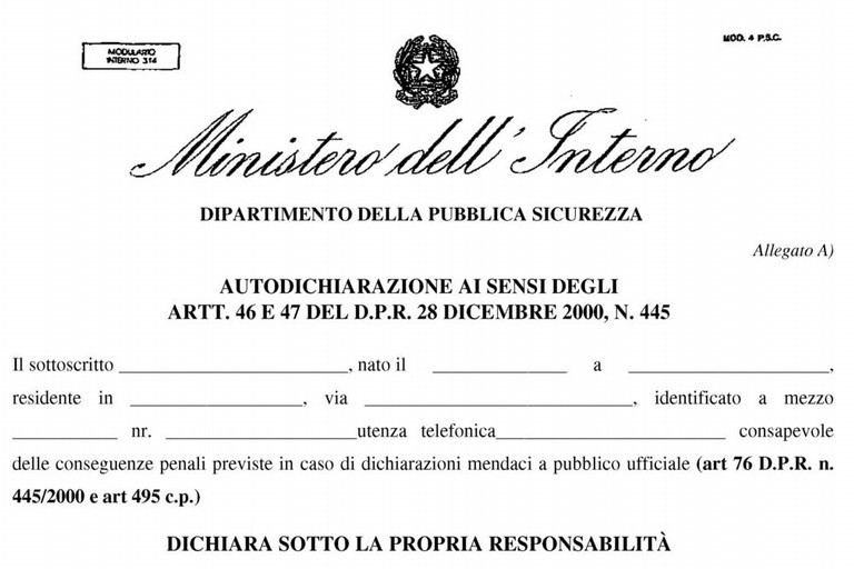 Autocertificazione